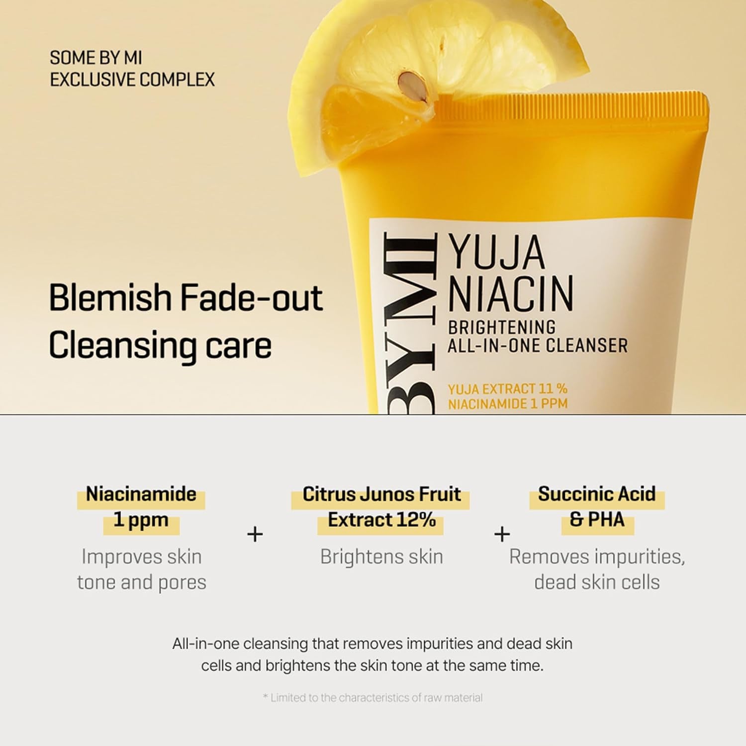 Yuja Niacin Brightening All in One Cleanser - 3.38Oz, 100Ml - Mild Daily Face Wash for Dull-Looking Skin - Low Ph Formula with No Irritation - Pore and Sebum Care - Korean Skin Care