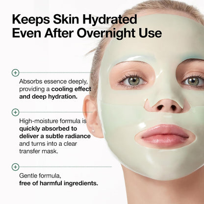 Heartleaf 70 Soothing Collagen Mask, Overnight Face Mask for Glass Skin, Hyaluronic Acid, Collagen, Soothing & Hydration Facial Mask for Sensitive Skin, Natural Color, Korean Skin Care (38G, 4Ea)