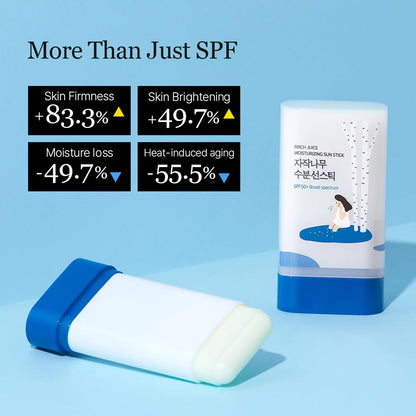 Birch Juice Moisturizing Sun Stick SPF 50 | Korean Sunscreen Stick for Face and Body, No White Cast, Outdoor & Travel-Friendly 0.67Oz