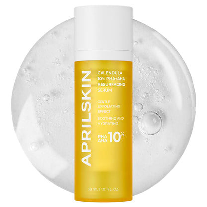 Calendula10% PHA+AHA Resurfacing Serum | Vegan, Cruelty-Free | Dry, Sensitive, Acne-Prone Skin
