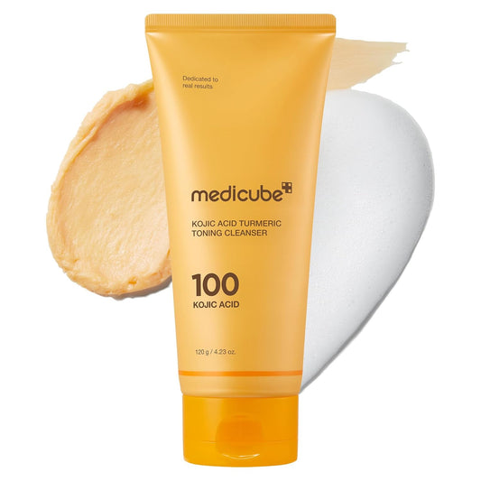 Kojic Acid Turmeric Whip Cleanser | Daily Facial Cleanser for Brightening, Balancing Skin Tone & Texture | Fade Appearance of Uneven Patches & Ideal for Use after Spot Care | Korean Skincare