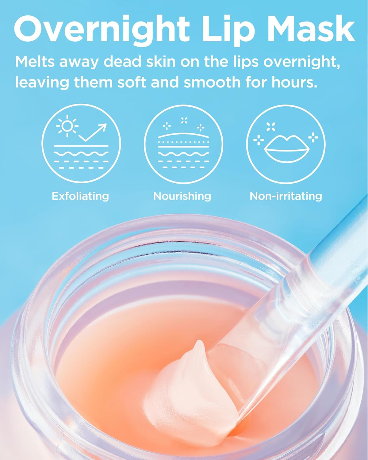 Vita Glazed Lip Mask – Korean Vegan Lip Scrub & Overnight Exfoliating Treatment for Dry, Chapped Lips – Hydrating, Plumping, Smoothing – Glazed Balm Texture, Non-Sticky, 0.68Oz