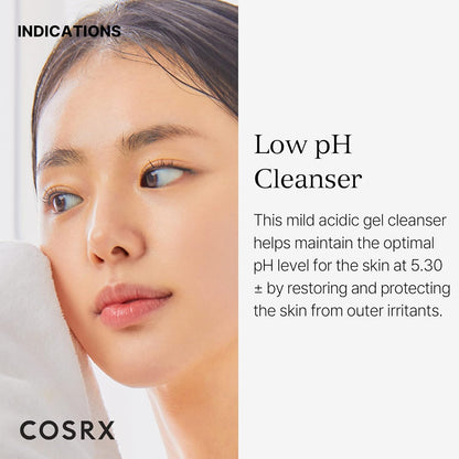 Low Ph Good Morning Gel Face Cleanser, 5.07 Fl Oz, BHA Face Wash, Daily Mild Face Cleanser for Sensitive Skin, PH Balancing, Korean Skin Care, Korean Face Wash
