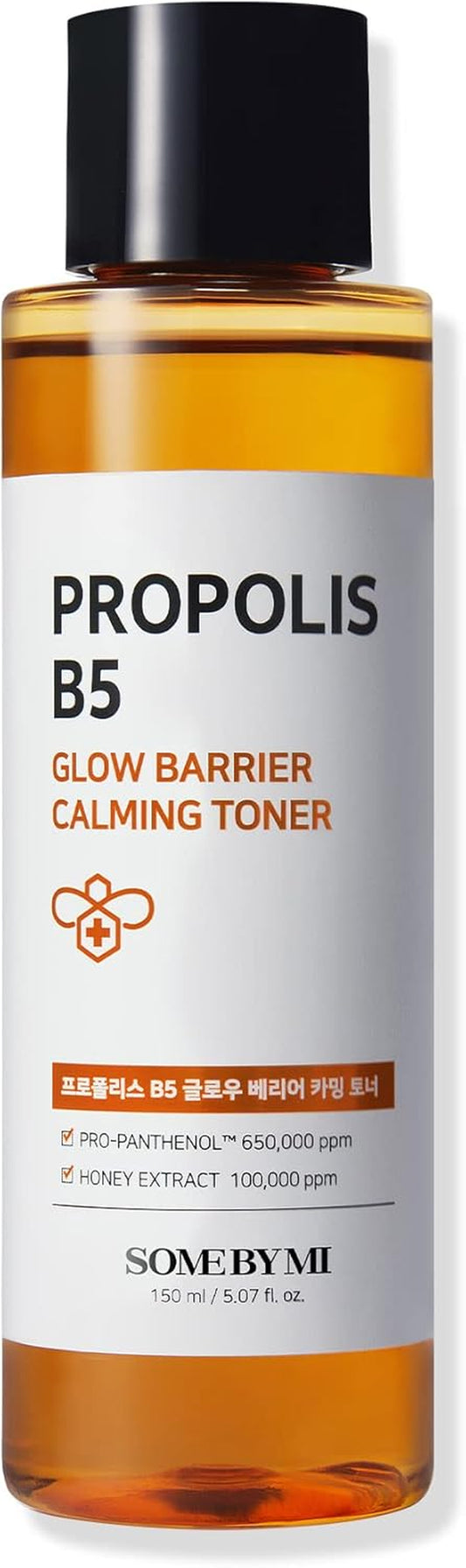 Propolis B5 Glow Barrier Calming Toner / 5.07Oz, 150Ml / Strengthen Skin Barrier with Honey Extracts/Brightening and Skin Calming Effect, Sebum and Pimple Care/Facial Skin Care