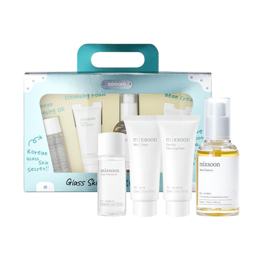 Glass Skin Suit Case Best Seller Set (4Items Includes) Skincare Kit Moisturizing for Glow Skin Care Routine Gifts Korean Glass Skin (0.67 Fl.Ozl+0.67 Fl.Oz+0.50 Fl.Oz+1.6 Fl.Oz)