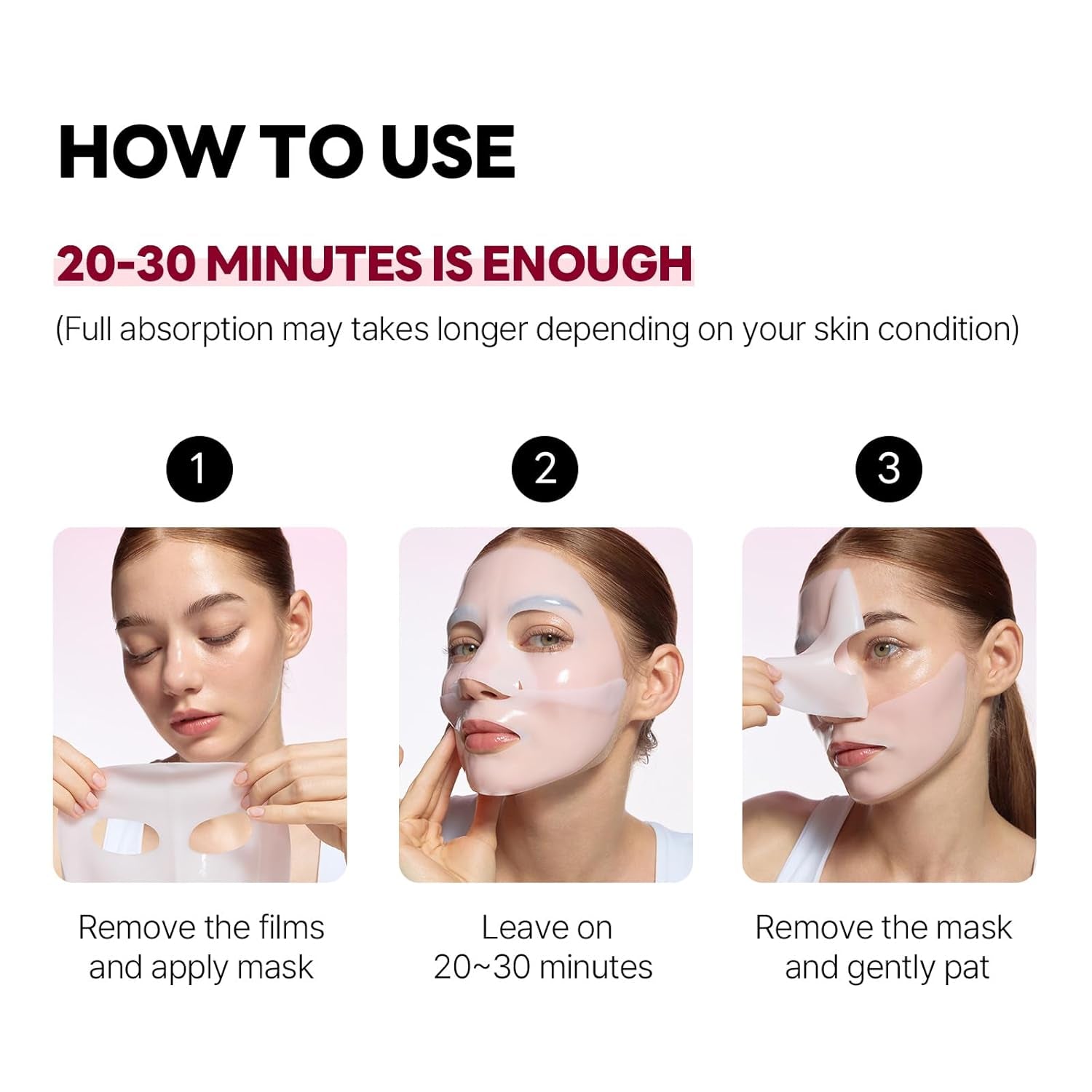 Camellia Collagen Mask, 30Min Hydrogel Mask, Quick Hydration, Firming&Pore Minimizing, for Sensitive Skin, Micro Molecule Collagen, Facial Mask, 34 G/1.19 Fl Oz 4Ea