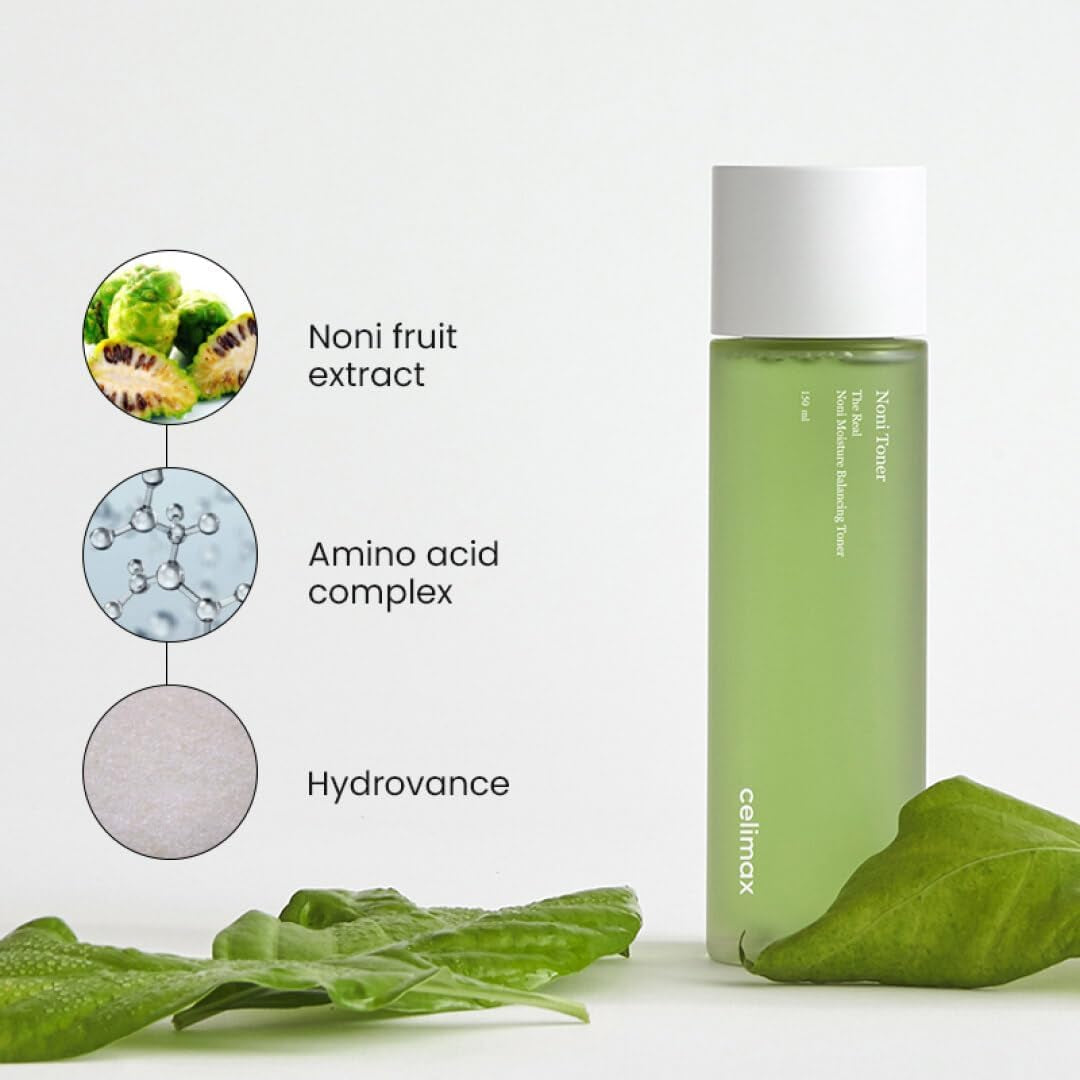 Noni Moisture Balancing Toner | with Noni Extract, Facial Astringent, Hydrating, Exfoliating, for Sensitive Dry Skin, Fine Lines, Korean Skincare, 150Ml