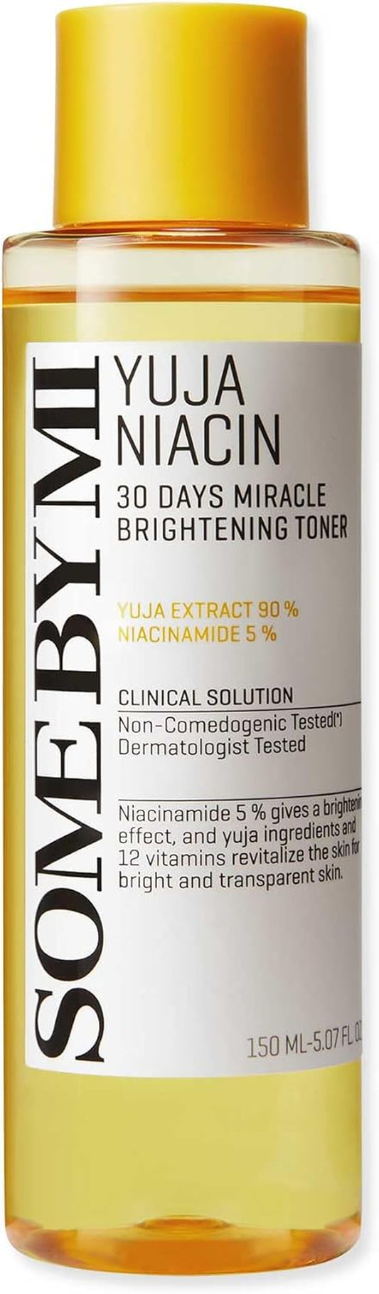 Yuja Niacin 30 Days Miracle Brightening Toner – 5.07Oz, 150Ml – Korean 5% Niacinamide Toner for Dull-Looking Skin – Dark Spot Remover for Face with 12 Types of Vitamins – Korean Skin Care