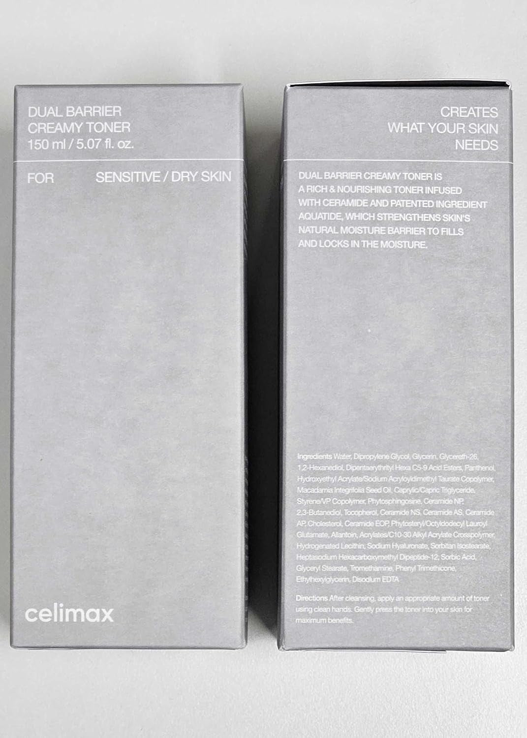 Dual Barrier Creamy Toner | with Ceramides, Peptide, Oil & Alcohol Free, Facial Astringent, Hydrating, Calming, Soothing, Non Irritating,150Ml