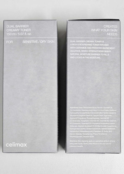 Dual Barrier Creamy Toner | with Ceramides, Peptide, Oil & Alcohol Free, Facial Astringent, Hydrating, Calming, Soothing, Non Irritating,150Ml