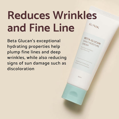 Beta Glucan Daily Moisture Cream Beta-Glucan Power Deep Moisture Serum Intense Hydration Fortifying Skin Barrier Ultra Intense Hydrating Moisturizing Facial Moisturizer Korean