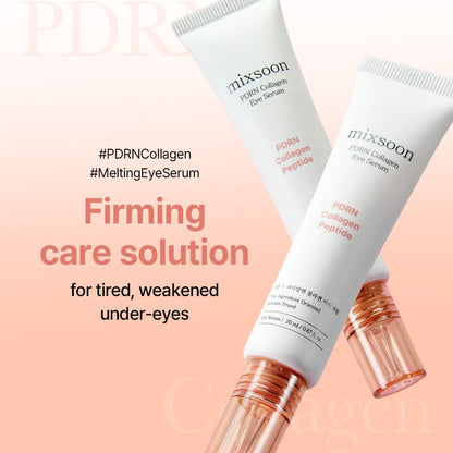 PDRN Collagen Eye Serum 0.68 Fl. Oz / 20Ml under Cream for Eye Bags Peptide Hydrating Lightweight Dropper Korean Glass Skin Care