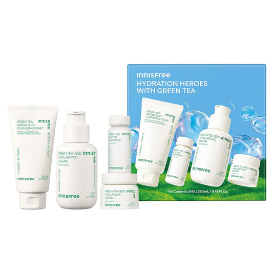 Green Tea Seed Hydrating Serum with Hyaluronic Acid & Niacinamide, Korean Face Serum for Glow