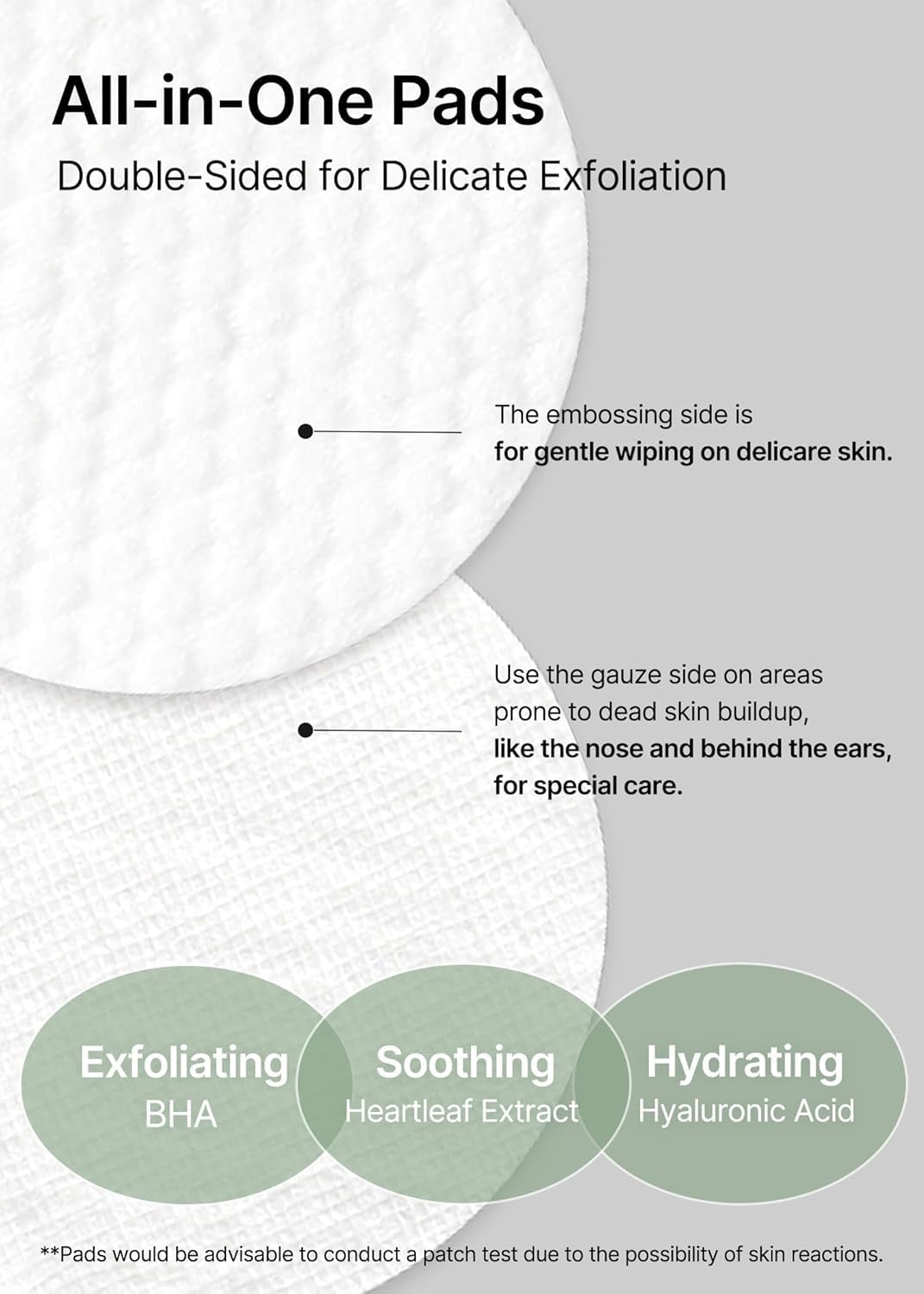 Ji.Woo.Gae Heartleaf BHA Peeling Pad | with Heartleaf Extract, Exfoliating Toner Pads, Facial Peels, Hydrating, for Troubled Skin & Breakouts (60 Pads)