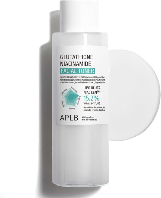 Glutathione Niacinamide Facial Toner | LIPO GLUTA NIAC CEN™ 15.2% 5.41 Fl.Oz/Korean Skincare, Replenishing Moisture, Revitalize for Gentle and Improve Skin Texture through Niacinamide