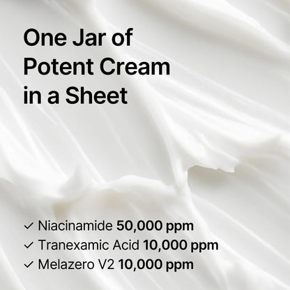 Pore+Dark Spot Brightening Cream Mask 4EA | Non-Sticky Sheet for Enlarged Pores with Niacinamide, Tranexamic Acid, Non-Irritating, Hydrating, Hyperpigmentation, Korean Facial Mask