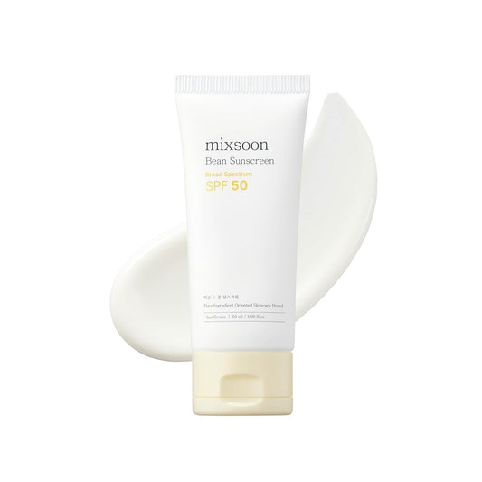 Bean Sunscreen 1.69 Fl. Oz. / 50Ml SPF 50 Airy Texture Type Lightweight No White Cast for Face Korean Glass Skin Care