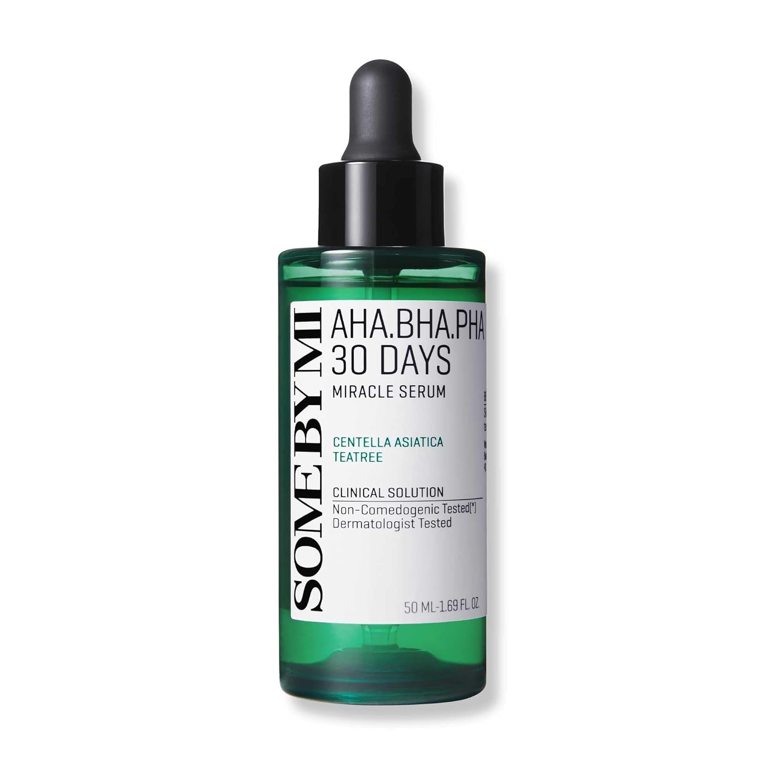 AHA BHA PHA 30 Days Miracle Serum - 1.69Oz, 50Ml - Daily Centella Ampoule Serum with Niacinamide for Soothing, Calming and Clear Skin - Pore, Sebum and Blackhead Care - Korean Skin Care