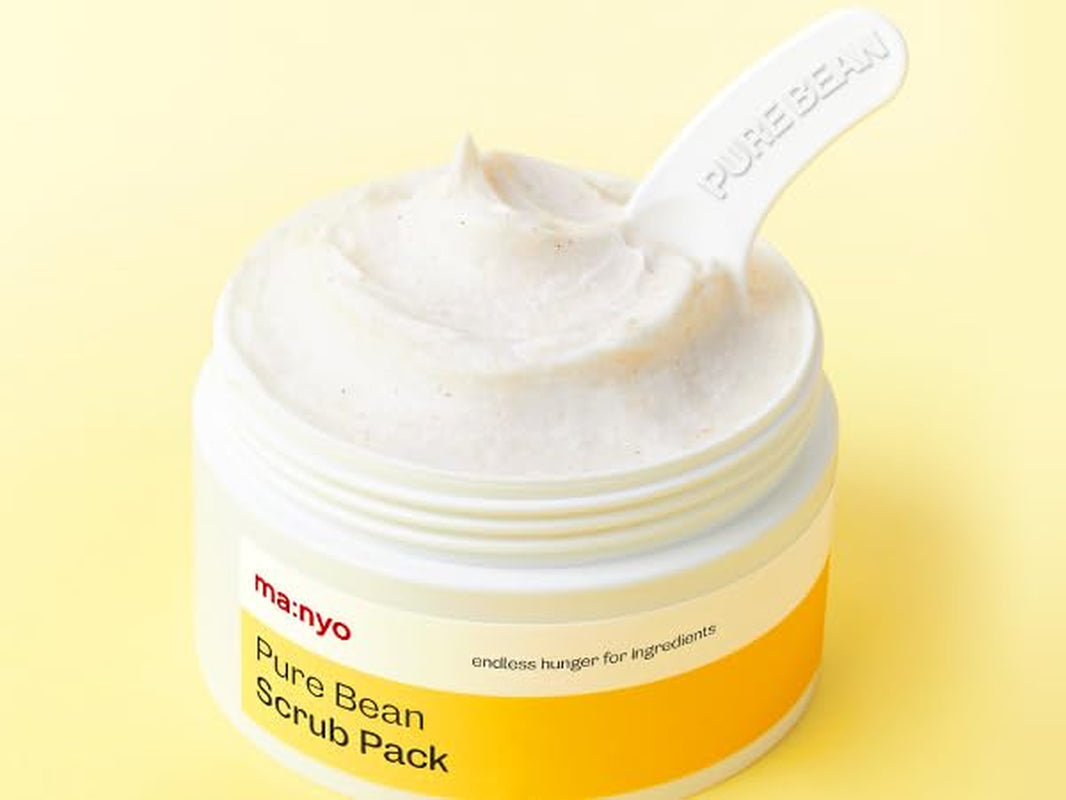 Pure Bean Scrub Pack - Daily Facial Scrub, Gentle Exfoliate & Pore Care (100G/3.52Oz) - Hydration & Smoothness