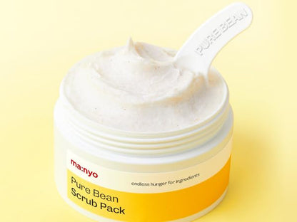 Pure Bean Scrub Pack - Daily Facial Scrub, Gentle Exfoliate & Pore Care (100G/3.52Oz) - Hydration & Smoothness