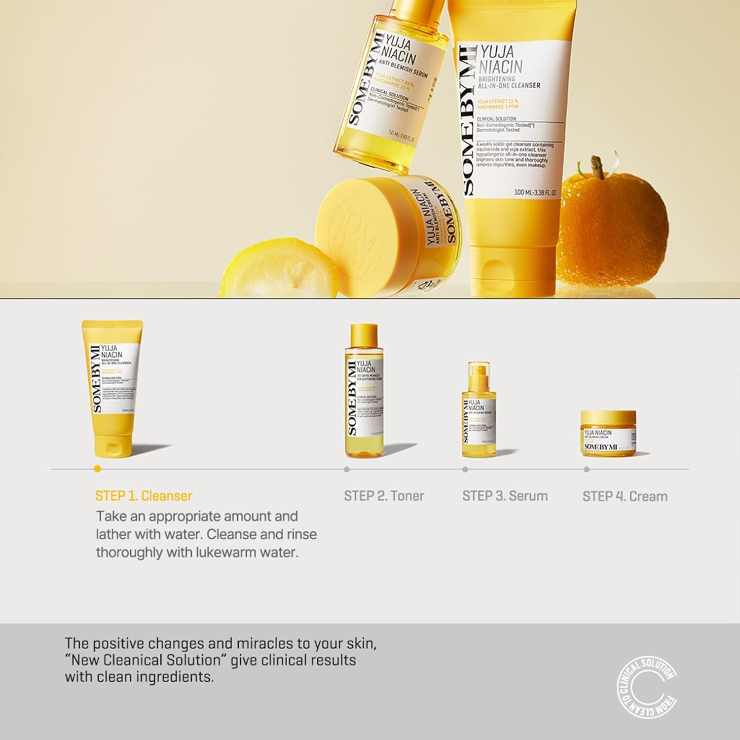 Yuja Niacin Brightening All in One Cleanser - 3.38Oz, 100Ml - Mild Daily Face Wash for Dull-Looking Skin - Low Ph Formula with No Irritation - Pore and Sebum Care - Korean Skin Care