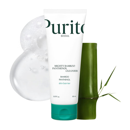 Mighty Bamboo Panthenol Cleanser, Gentle Face Wash for Moisturizing, Makeup Remover, for Sensitive Skin, Vegan & Cruelty-Free Face Cleanser150Ml / 5.07 Fl. Oz.