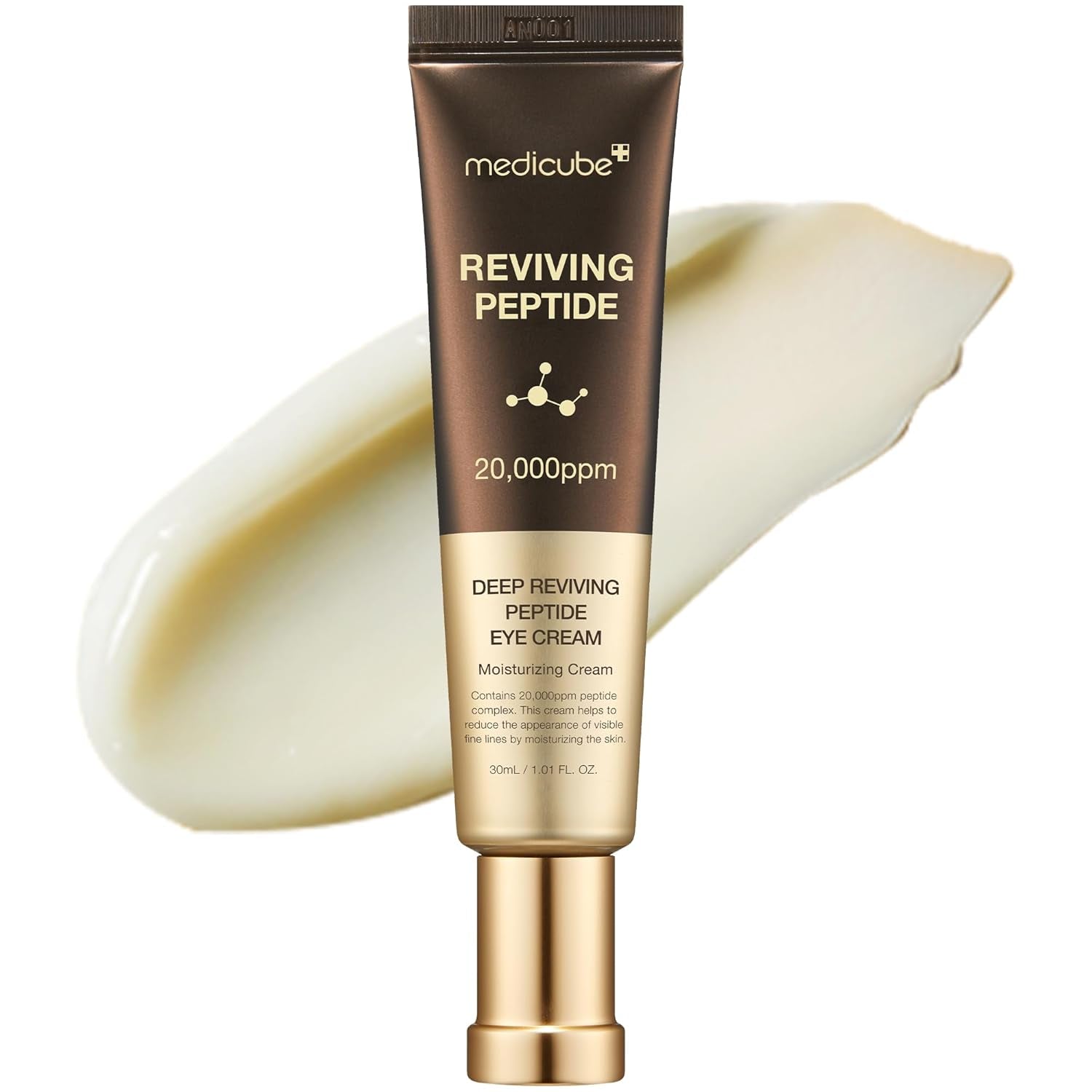 Deep Reviving Peptide Eye Serum 1.01 Fl. Oz., | Eye Treatment Serum with Quadruple Peptides, Niacinamide, and Squalane | Reduces Signs of Aging and Fine Lines