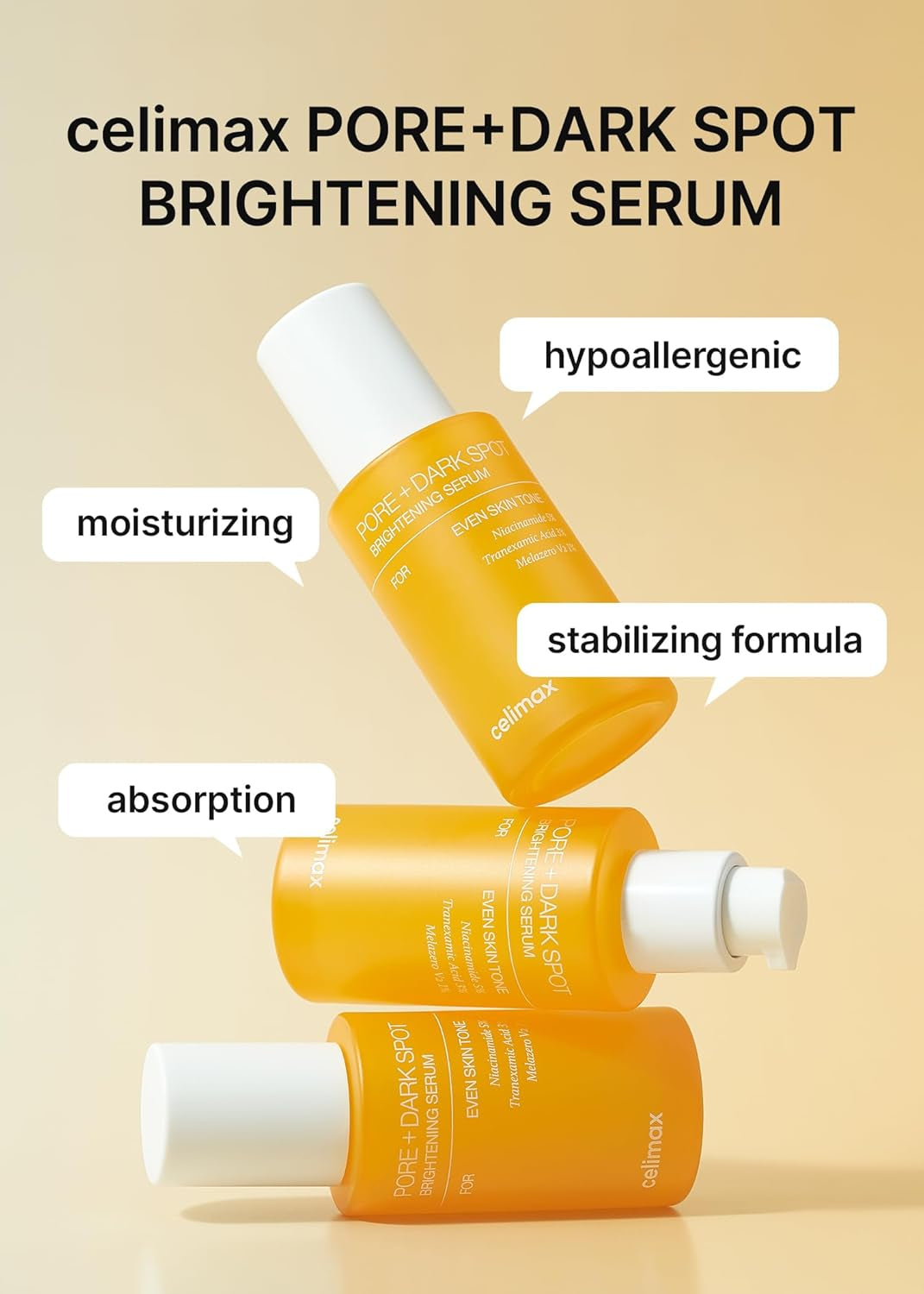 Pore+Dark Spot Brightening Serum 30Ml | Gel-Like Serum for Enlarged Pores with Niacinamide, Tranexamic Acid, Pore Minimizer, Non-Irritating, Hydrating, for Sensitive Skin, Hyperpigmentation