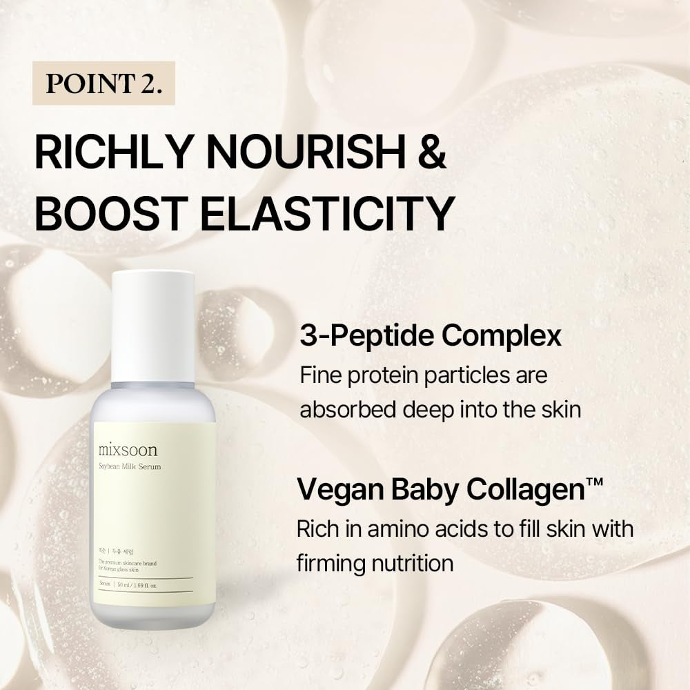 Soybean Milk Serum - Bean Essence No.2 Nourishing Serum, Korean Skincare for Glass Skin - (1.69 Fl.Oz / 50Ml)
