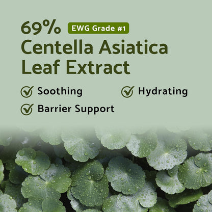 Centella Bubble Foaming Vegan Facial Cleanser - 69% Centella Asiatica Extract, Soothing, Moisturizing, Exfoliating, Removes Pore Blackheads, Whiteheads, 5.07 Fl Oz
