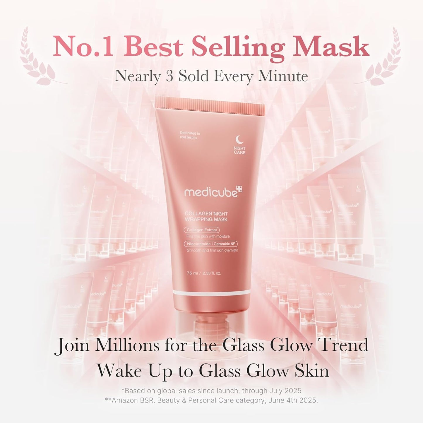 Korean Viral Glass Skin Faical Mask Duo: Collagen Overnight Wrapping Peel off Facial Mask Pack and Zero Pore Blackhead Mud Facial Mask and Jelly Brush
