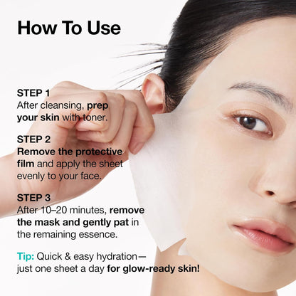 PDRN Hyaluronic Acid Capsule 100 Serum Mask, Everyday Glow Korean Sheet Mask with Salmon PDRN, Hyaluronic Acid, Collagen, Self Home Care Facial Mask for Glass Skin, Korean Skin Care (10EA)