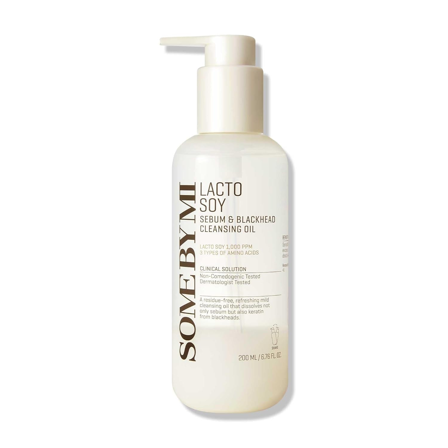 Lacto Soy Sebum & Blackhead Cleansing Oil – 6.76Oz, 200Ml – Korean Vegan Makeup-Removing Oil Cleanser with Soybean Extract & Serine – Deep Cleansing for Blackheads & Pore – Korean Skin Care