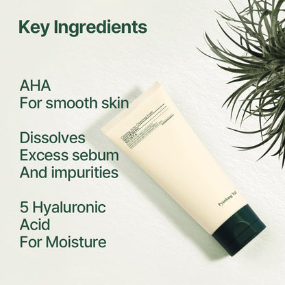 PKY Calming Cleansing Foam, Low Ph Formula Facial Wash/Cleanser with Witch Hazel, AHA for Oil Control- Cica, Tea Tree Extract - Rapid Moisture Replenishment 3.38 Fl.Oz