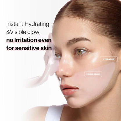 Camellia Collagen Mask, 30Min Hydrogel Mask, Quick Hydration, Firming&Pore Minimizing, for Sensitive Skin, Micro Molecule Collagen, Facial Mask, 34 G/1.19 Fl Oz 4Ea