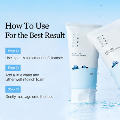 1025 Dokdo Cleanser 5.07 Fl Oz, Low Ph Facial Cleanser for Sensitive Skin, Rich Soft Bubbles for Deep Cleansing and Makeup Removal, Hydrating Face Wash with Deep Sea Water, Korean Skin Care