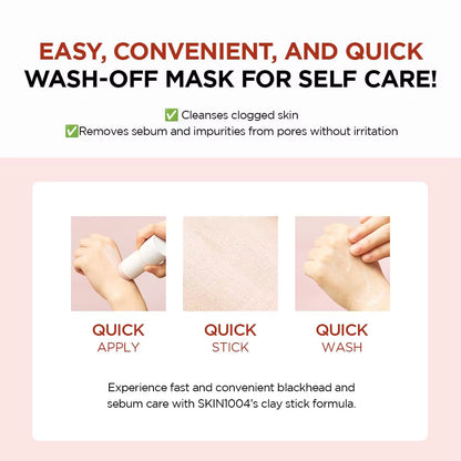 SKIN1004 Madagascar Centella Asiatica Acne Quick Clay Stick Mask Moisturizing and Nourishing Skin Korean Skincare 27G