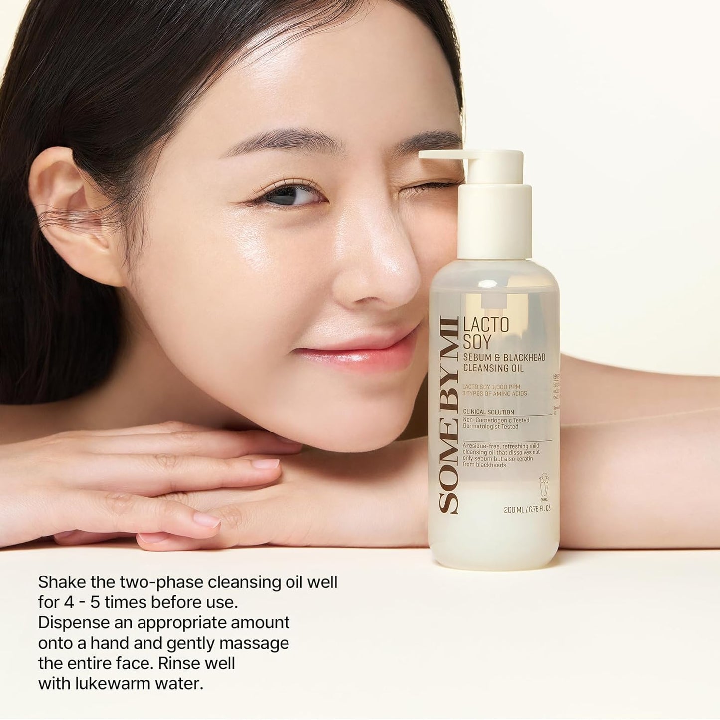 Lacto Soy Sebum & Blackhead Cleansing Oil – 6.76Oz, 200Ml – Korean Vegan Makeup-Removing Oil Cleanser with Soybean Extract & Serine – Deep Cleansing for Blackheads & Pore – Korean Skin Care
