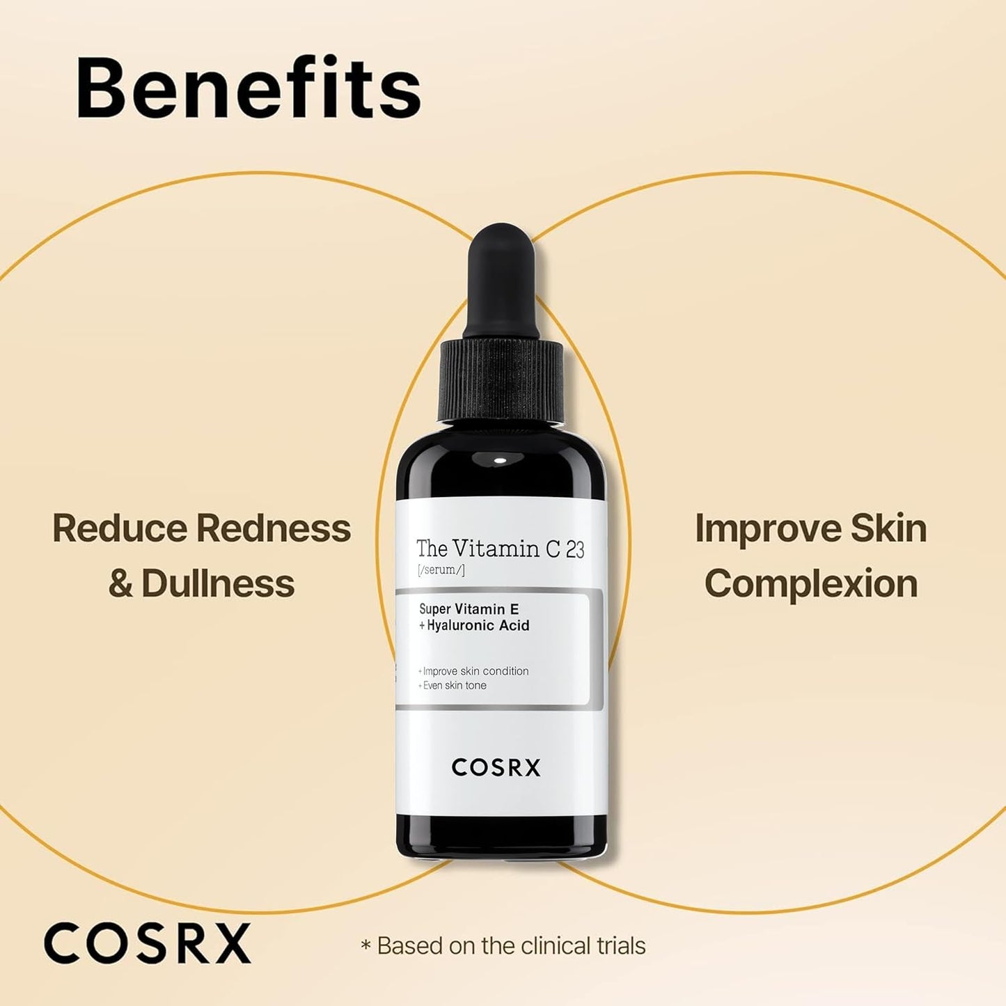 Pure Vitamin C 23% Serum with Vitamin E & Hyaluronic Acid, Brightening & Hydrating Facial Serum for Fine Lines, Uneven Skin Tone & Dull Skin, 0.7Oz/20G, Korean Skin Care