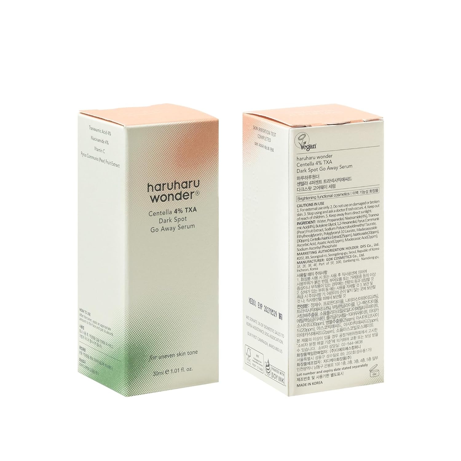 Wonder 4% TXA Gel Serum, 1.01 Fl. Oz, Niacinamide, Tranexamic Acid, Vitamin C & Centella, Korean Skincare