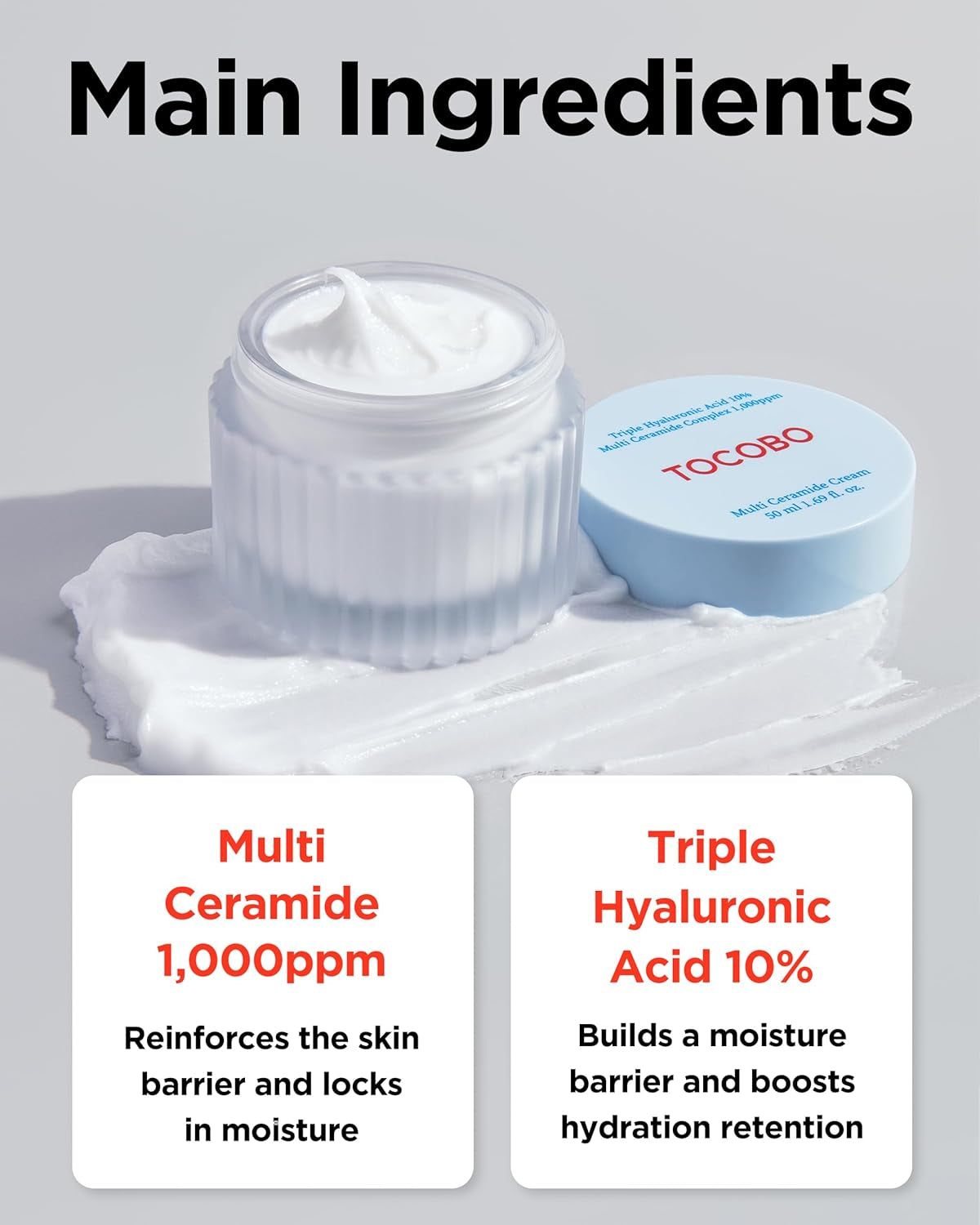 ] Multi Ceramide Cream 1.7 Fl Oz / 50Ml | Moisture Cream, Ceramide Moisturizer, Korean Skin Care, Natural Ingredients, Sensitive Skin | Cruelty Free, Korean Vegan Cream, Mother'S Day Gift