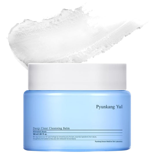 PKY Deep Clear Cleansing Balm, All in One Facial Cleanser for Heavy Makeup Removal, Moisturized Finish with Plant Based Oil, Korean Skincare (3.38 Fl.Oz, 100Ml)