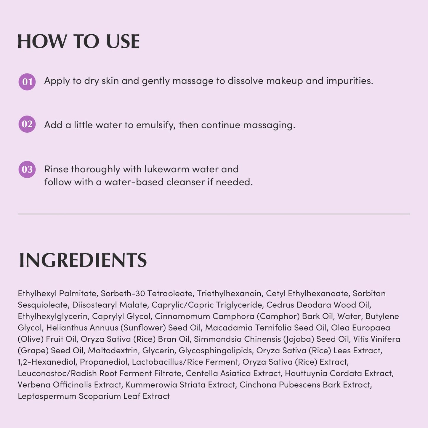 Purple Rice Pore Smoothing Cleansing Oil – Deep Cleansing for Pores & Blackheads | Korean Oil Cleanser for Face & Makeup Remover | Hydrating & Soothing Formula, 6.76 Fl.Oz