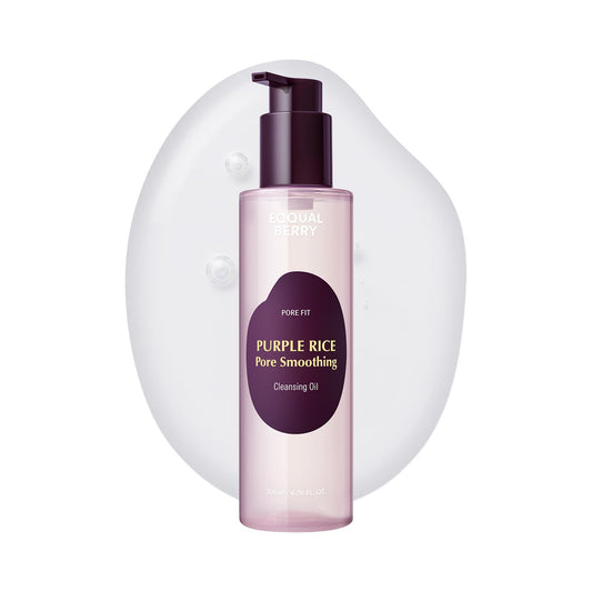 Purple Rice Pore Smoothing Cleansing Oil – Deep Cleansing for Pores & Blackheads | Korean Oil Cleanser for Face & Makeup Remover | Hydrating & Soothing Formula, 6.76 Fl.Oz