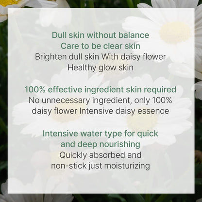 Daisy Essence 3.38 Fl Oz / 100Ml Revitalizing Glow Skin for Skin Lightweight Korean Glass Skin Care