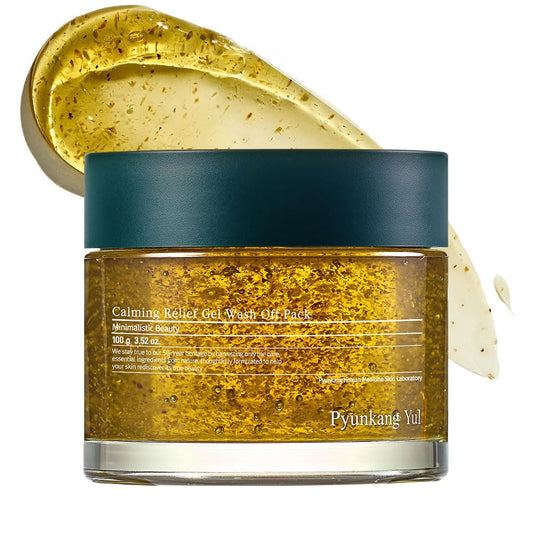 PKY Calming Relief Gel Wash off Pack 100G, Soothing & Refreshing Gel Mask for Sensitive Skin