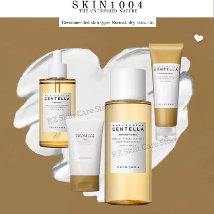 SKIN1004 Centella Skincare Korean 4Pc/Set Madagascar Moisturize Toner Serum Whitening Cream Face Wash Cleansing Oil Essence