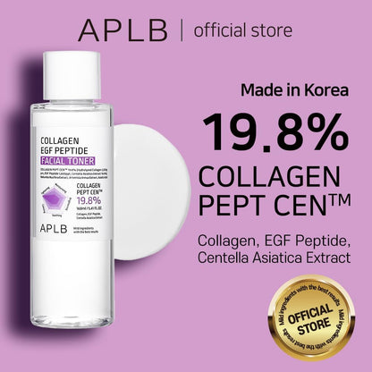 Collagen EGF Peptide Facial Toner | Collagen PEPT CEN™ 19.8% 5.41 Fl.Oz/Korean Skincare, Elasticity Care, Replenishing Moisture, Revitalize for Gentle and Improve Skin Texture