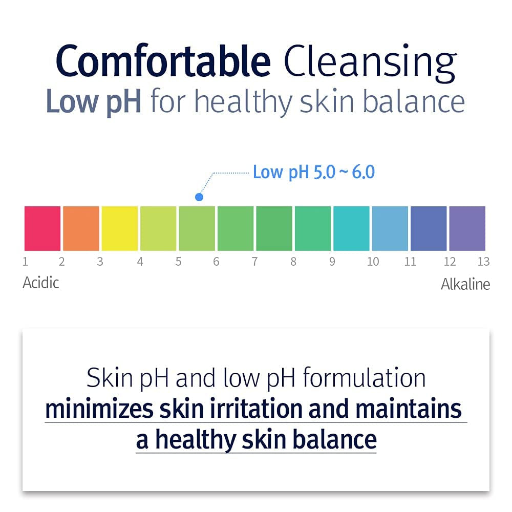 PKY Low Ph Cleansing Water Makeup Remover Face Cleanser with Witch Hazel and AHA - Cica, Tea Tree Extract Natural Ingredients Ceramide Micellar Water 9.8 Fl Oz