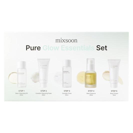 Pure Glow Essentials Set, 5-Step Skincare Kit, Gentle & Hydrating, for All Skin Types, 5 Items Korean Glass Skin Care 29.57 Fl. Oz.